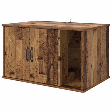 Vidaxl kattenhuis oudhout 85 x 55 x 50 cm bewerkt hout