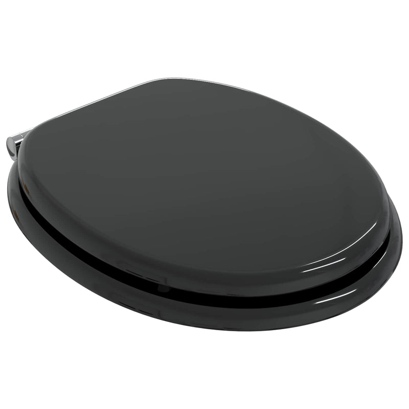 Afbeelding laden in galerijviewer, Vidaxl zachte sluit toiletbril 2 pcs zwart 44 x 38 cm mdf-plaat
