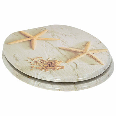 Vidaxl zachte sluit toiletbril 2 pcs geel en wit 44 x 38 cm mdf-plaat