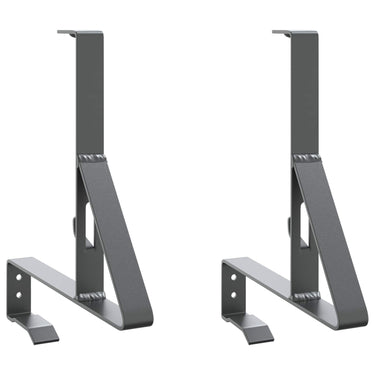 Vidaxl sneeuwbeveiligingsteun 2 pcs antraciet 29,5 x 3 x 34,5 cm staal