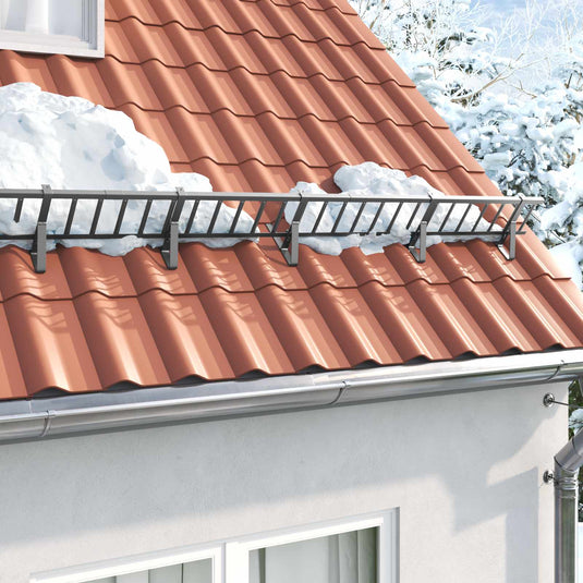 Vidaxl dak sneeuwbeugel antraciet 100 x 2,5 x 20 cm staal