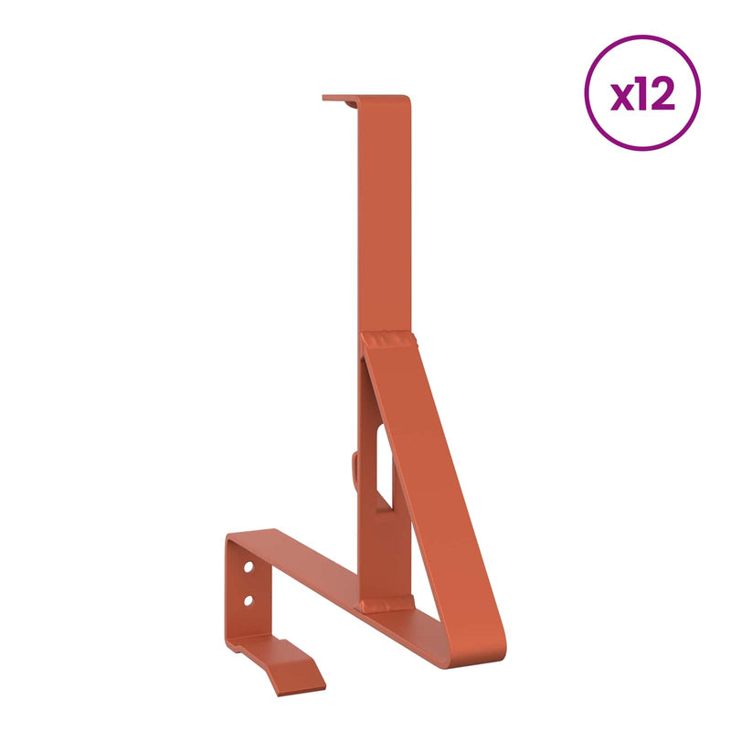 Afbeelding laden in galerijviewer, Vidaxl sneeuwbeveiligingsteun 12 pcs rood 29,5 x 3 x 34,5 cm staal
