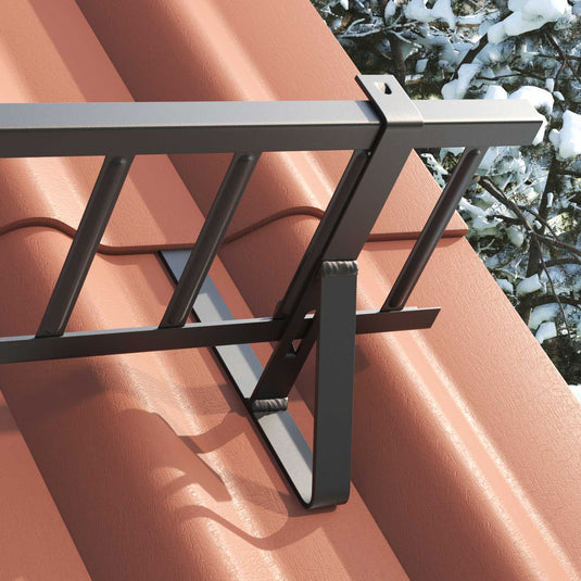 Vidaxl sneeuwbeveiligingsteun 6 pcs zwart 29,5 x 3 x 34,5 cm staal