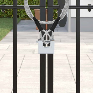 Vidaxl hangslot 2 pcs zilver 5 x 1,9 x 4,5 cm ijzer