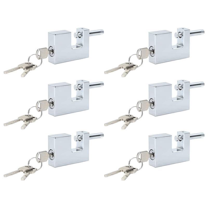Chargez l'image dans la visionneuse de la galerie, Vidaxl hangslot 6 pcs zilver 6 x 2 x 4,5 cm ijzer
