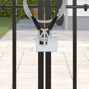 Vidaxl hangslot 2 pcs zilver 7 x 1,9 x 5 cm ijzer