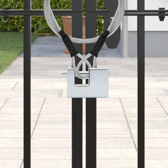 Vidaxl hangslot 12 pcs zilver 7 x 1,9 x 5 cm ijzer