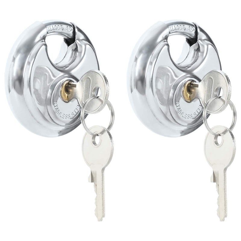 ギャラリービューアに画像をロードする, Vidaxl discusloten met sleutels 2 pcs zilver 6 x 2.3 x 6 cm
