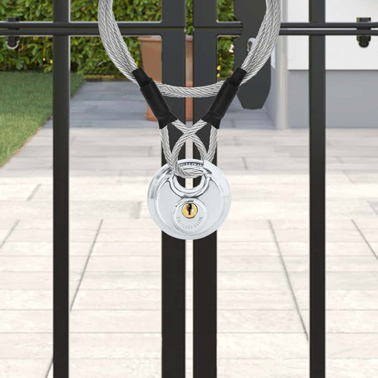 Vidaxl discusloten met sleutels 2 pcs zilver 7 x 2.4 x 7 cm