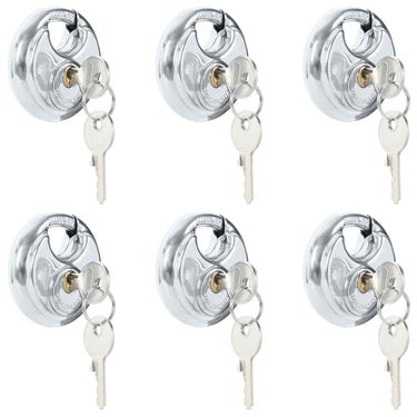 Vidaxl discusloten met sleutels 6 pcs zilver 7 x 2,4 x 7 cm