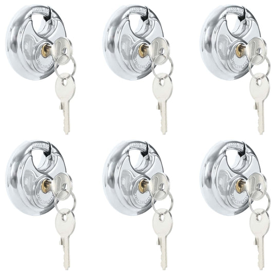 Vidaxl discusloten met sleutels 6 pcs zilver 7 x 2,4 x 7 cm