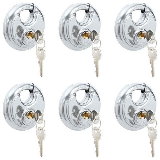 Vidaxl discusloten met sleutels 6 pcs zilver 8 x 2.8 x 8 cm