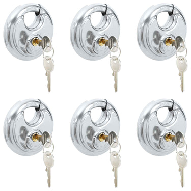 Vidaxl discusloten met sleutels 6 pcs zilver 9 x 2.8 x 9 cm