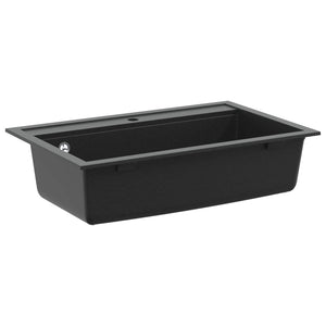 Vidaxl wasbak zwart 795 x 505 mm graniet