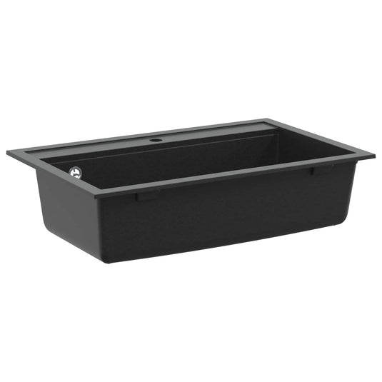 Vidaxl wasbak zwart 795 x 505 mm graniet