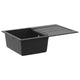 Vidaxl wasbak zwart 780 x 500 mm 80% kwarts en 20% hars