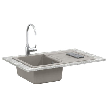 Vidaxl wasbak grijs 780 x 500 mm 80% kwarts en 20% hars