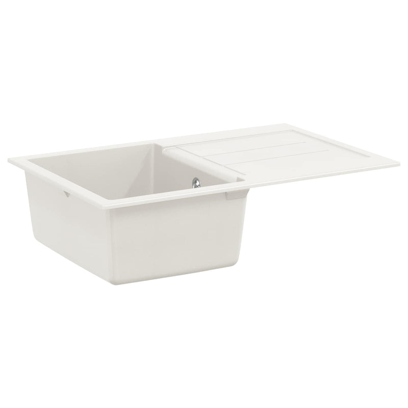 ギャラリービューアに画像をロードする, Vidaxl wasbak wit 780 x 500 mm 80% kwarts en 20% hars
