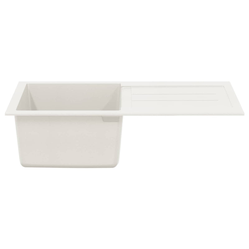ギャラリービューアに画像をロードする, Vidaxl wasbak wit 780 x 500 mm 80% kwarts en 20% hars
