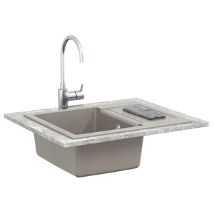 Vidaxl wasbak grijs 620 x 500 mm 80% kwarts en 20% hars