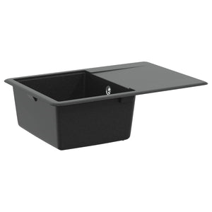 Vidaxl wasbak zwart 670 x 460 mm graniet