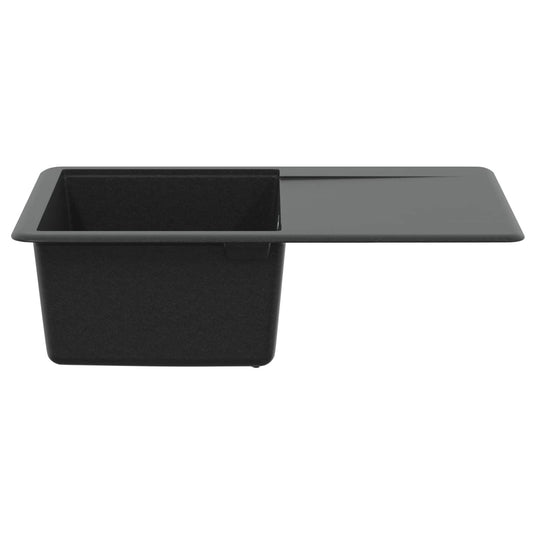 Vidaxl wasbak zwart 670 x 460 mm graniet