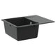 Vidaxl wasbak zwart 560 x 460 mm 80% kwarts en 20% hars