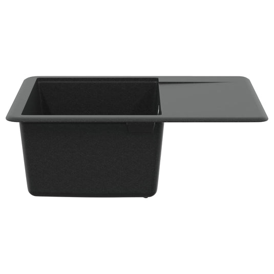 Vidaxl wasbak zwart 560 x 460 mm 80% kwarts en 20% hars