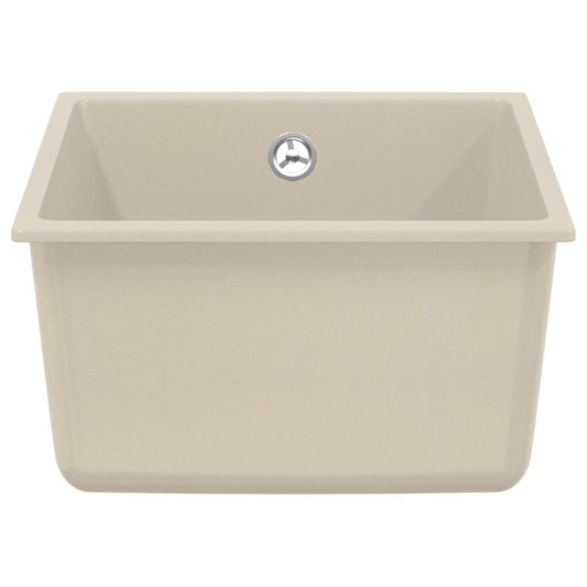 Vidaxl wasbak beige 370 x 460 mm 80% kwarts en 20% hars
