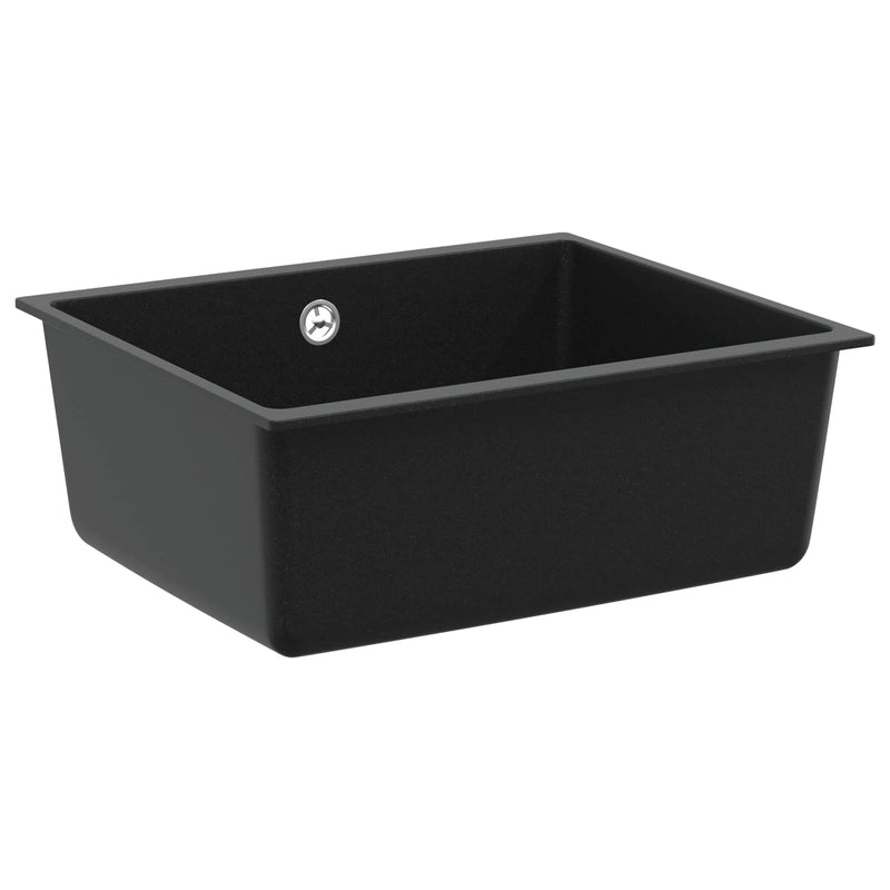 Afbeelding laden in galerijviewer, Vidaxl wasbak zwart 530 x 460 mm 80% kwarts en 20% hars
