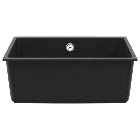 Vidaxl wasbak zwart 530 x 460 mm 80% kwarts en 20% hars