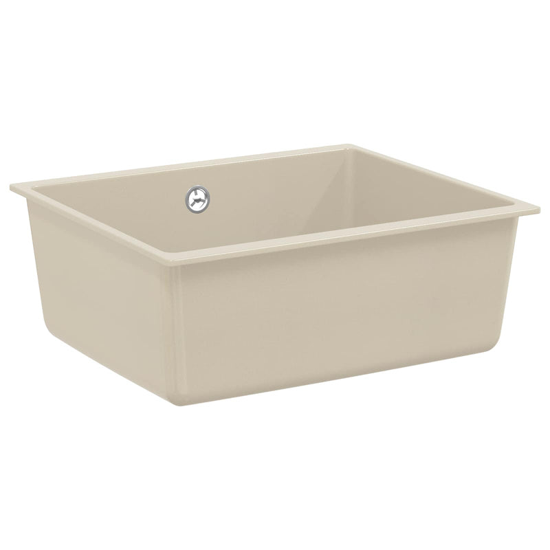 Afbeelding laden in galerijviewer, Vidaxl wasbak beige 530 x 460 mm 80% kwarts en 20% hars
