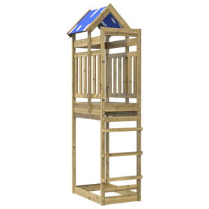 Vidaxl speeltoren bruin 52,5 x 85 x 239 cm massief geïmpregneerd hout