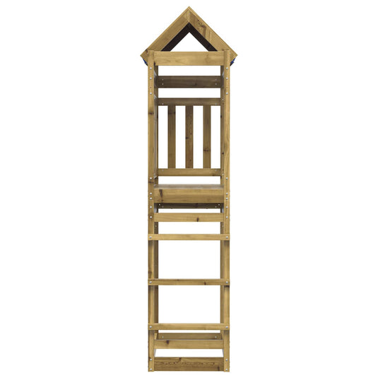 Vidaxl speeltoren bruin 85 x 52,5 x 239 cm massief geïmpregneerd hout