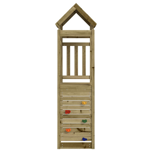 Vidaxl speeltoren bruin 53 x 110,5 x 214 cm massief geïmpregneerd hout