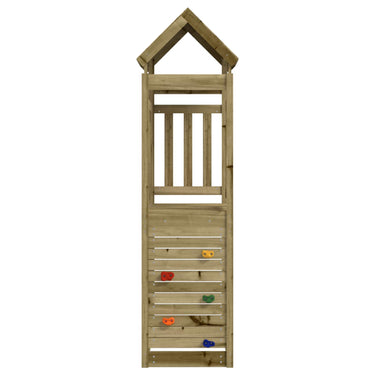 Vidaxl speeltoren bruin 53 x 110,5 x 214 cm massief geïmpregneerd hout