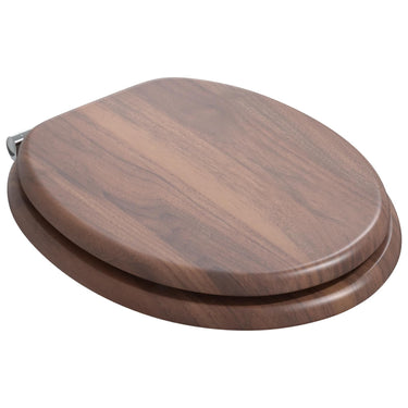 Vidaxl zachte sluit toiletbril bruin 44 x 38 cm mdf-plaat