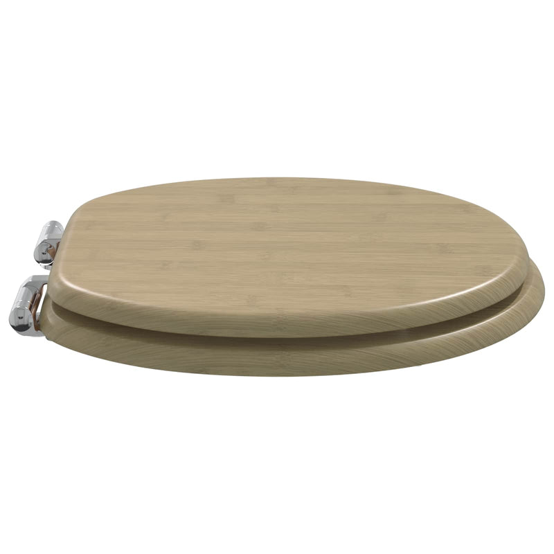 ギャラリービューアに画像をロードする, Vidaxl zachte sluit toiletbril lichte bamboekleur 44 x 38 cm mdf-plaat
