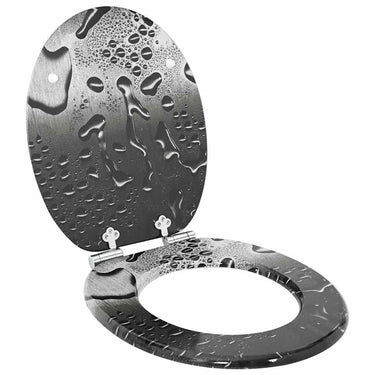 Vidaxl zachte sluit toiletbril grijs 44 x 38 cm mdf-plaat