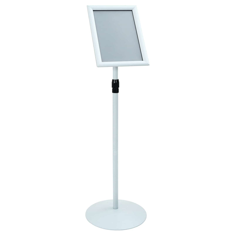 Afbeelding laden in galerijviewer, Vidaxl pedestal posterstand zilver 33 x 33 x 126 cm pvc en staal
