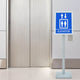 Vidaxl pedestal posterstand zilver 32,5 x 27 x 126 cm pvc en gietijzer