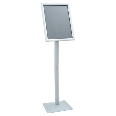 Vidaxl pedestal posterstand zilver 32,5 x 27 x 126 cm pvc en gietijzer