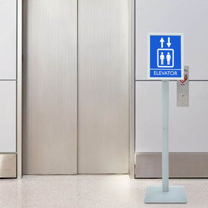 Vidaxl pedestal posterstand zilver 32 x 27 x 119 cm pvc en gietijzer