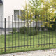 Vidaxl spike fence zwart 200 x 130 cm gepoedercoat staal