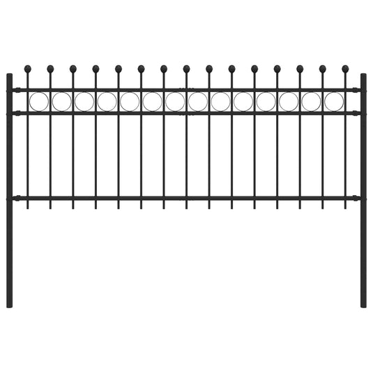 Vidaxl ringhek zwart 200 x 130 cm gepoedercoat staal