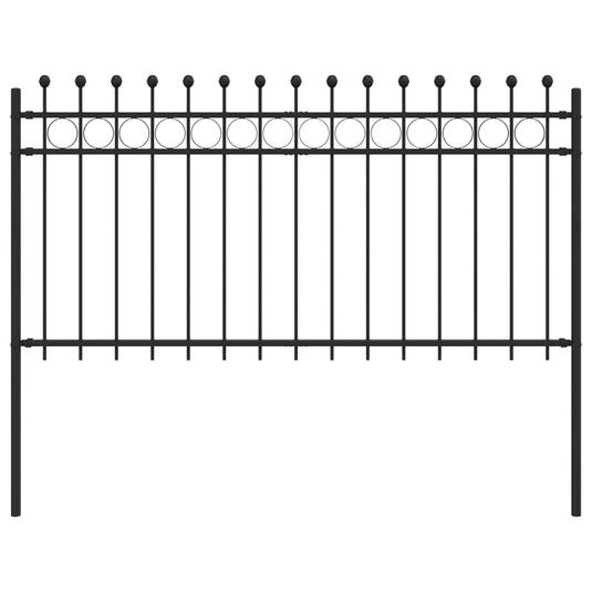 Vidaxl ringhek zwart 200 x 150 cm gepoedercoat staal