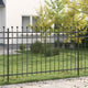 Vidaxl ringhek zwart 200 x 130 cm gepoedercoat staal