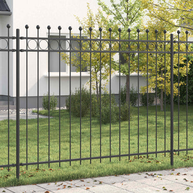 Vidaxl ringhek zwart 200 x 200 cm gepoedercoat staal