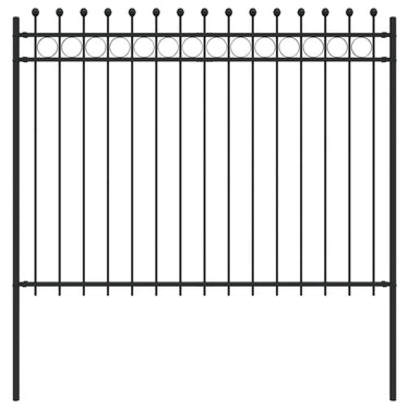 Vidaxl ringhek zwart 200 x 200 cm gepoedercoat staal