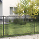 Vidaxl spike hek zwart 200 x 150 cm gepoedercoat staal